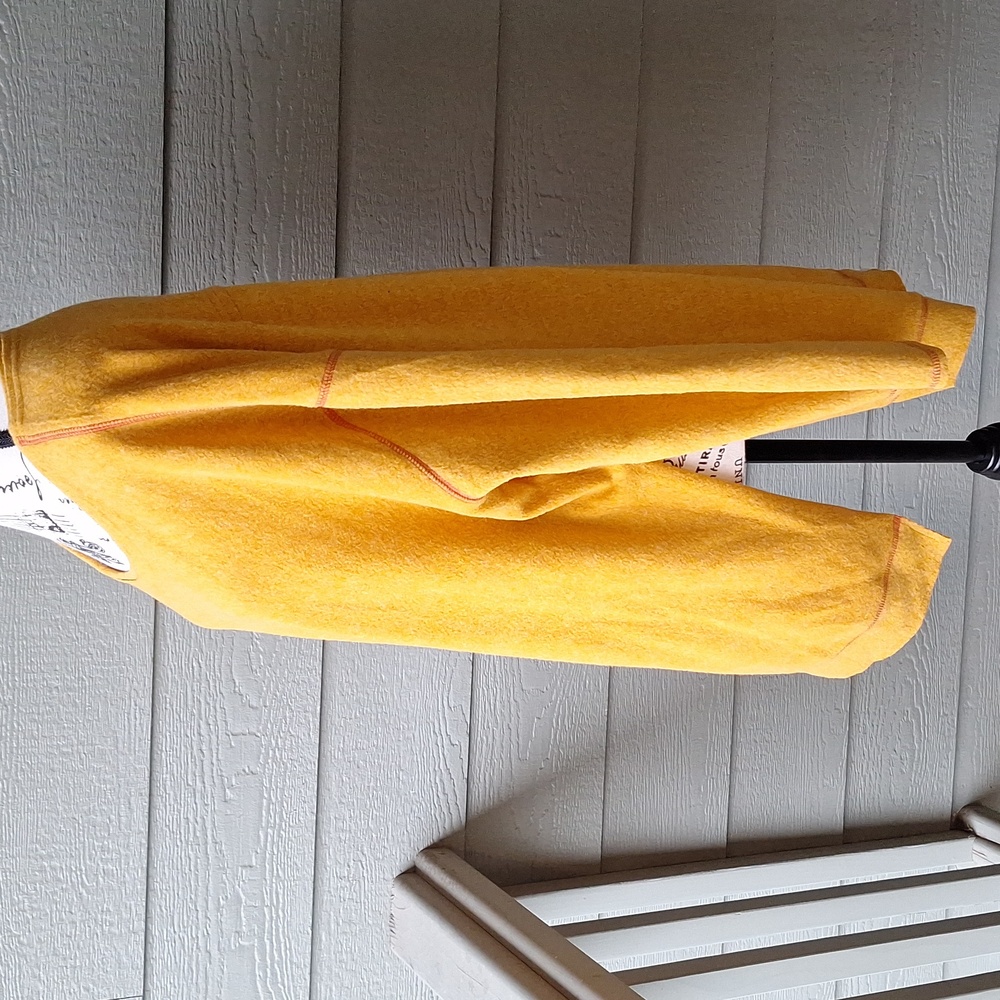 Natural Life Oversized Fleece Tunic with Side Slits Mustard Yellow OS Sizing - Picture 3 of 10